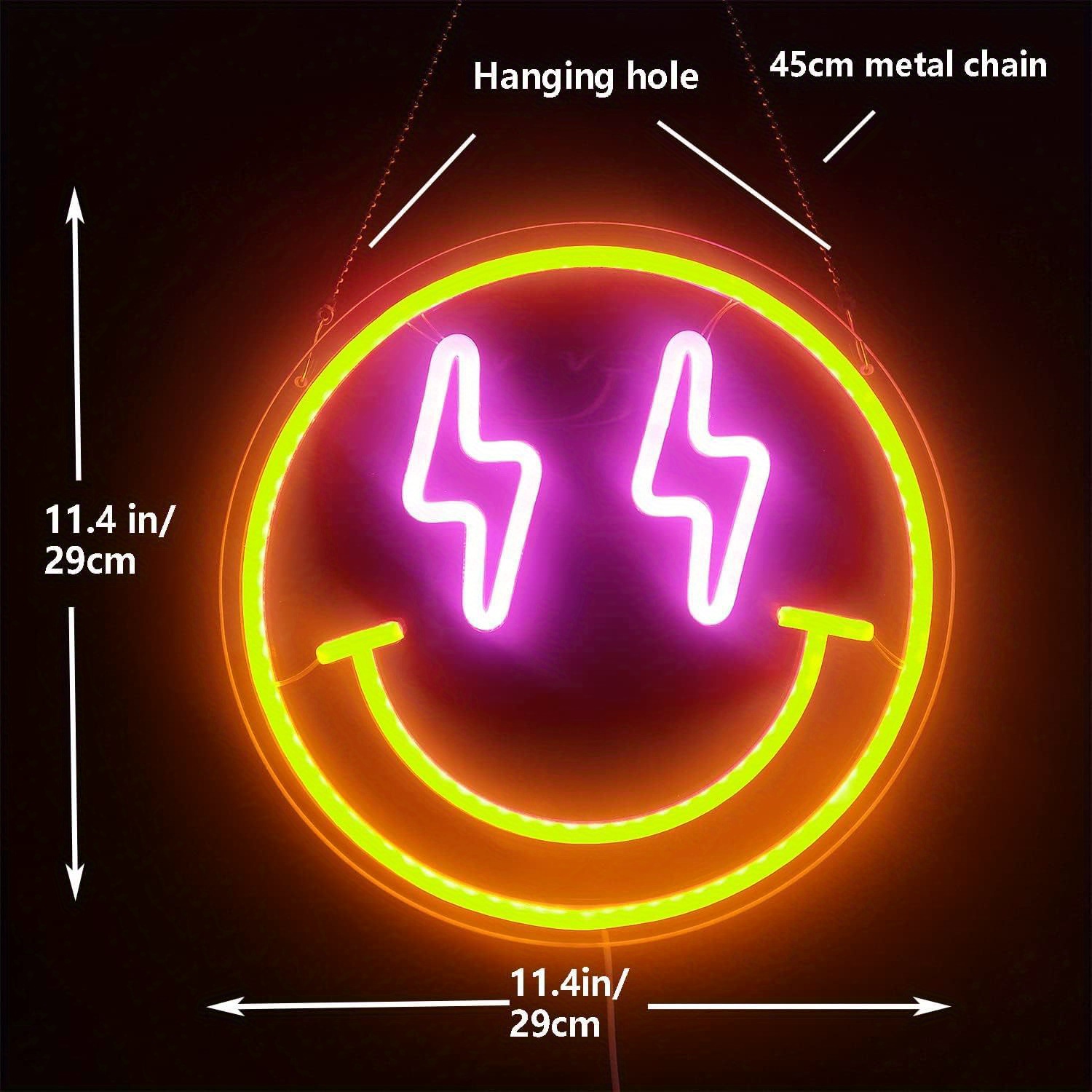 Smile Face LED Neon Sign Light - đánh giá và giá Bedroom Lighting Decor Ideas