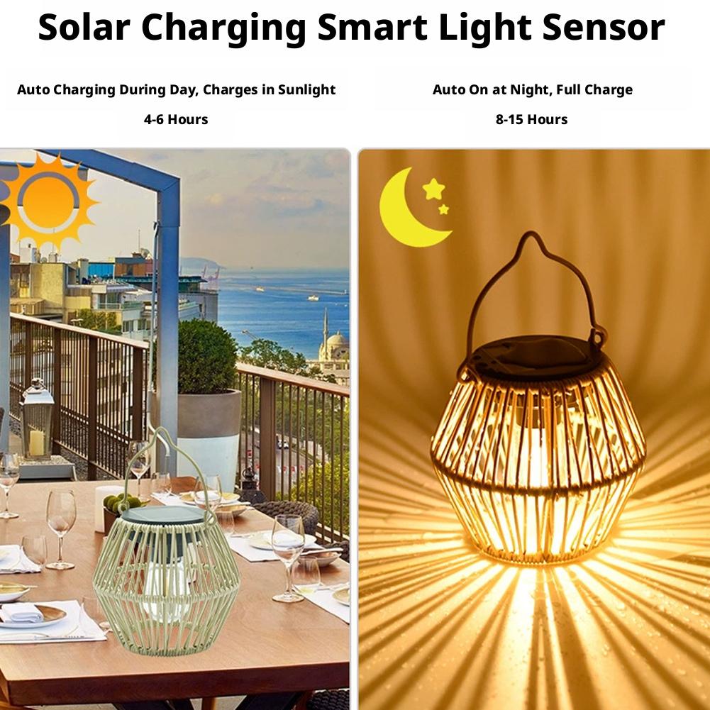 IP65 Waterproof Solar Rattan L - đánh giá và giá Lighting Decor Outdoor