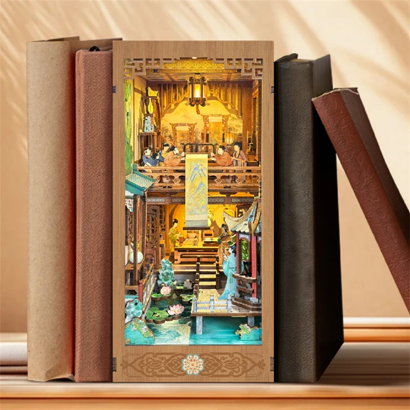 OUZEY Wooden Book Nook Shelf I - đánh giá và giá Lighting Decor For House