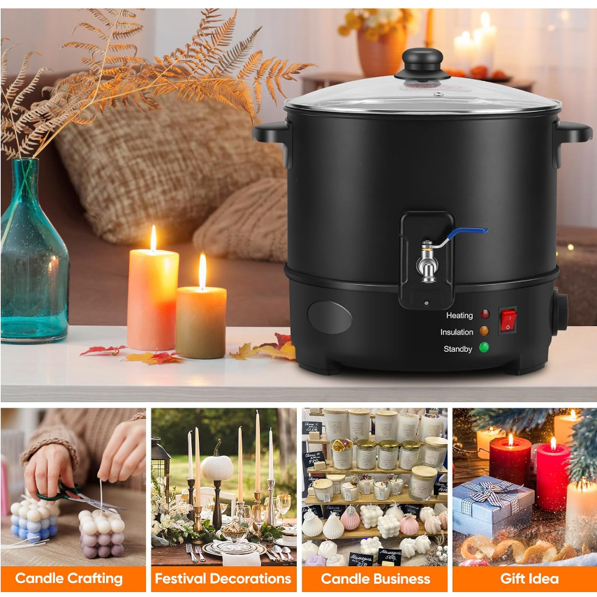 EU US Plug Electric Melting Ca - đánh giá và giá Wax Melter Electric