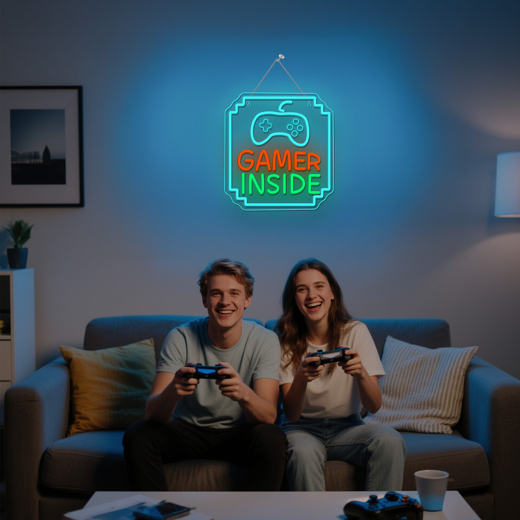 Gamer Inside Neon Sign Dimmabl - đánh giá và giá Bedroom Lighting Decor Ideas