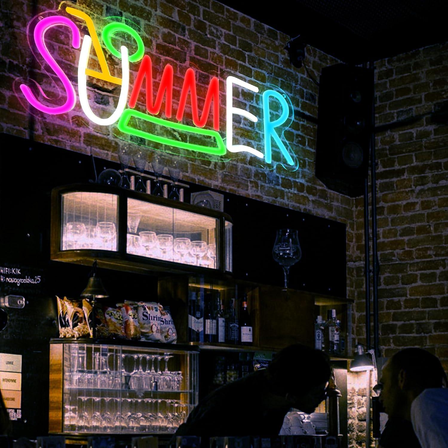Summer Neon Sign USB Powered L - đánh giá và giá Lighting Decor Rentals