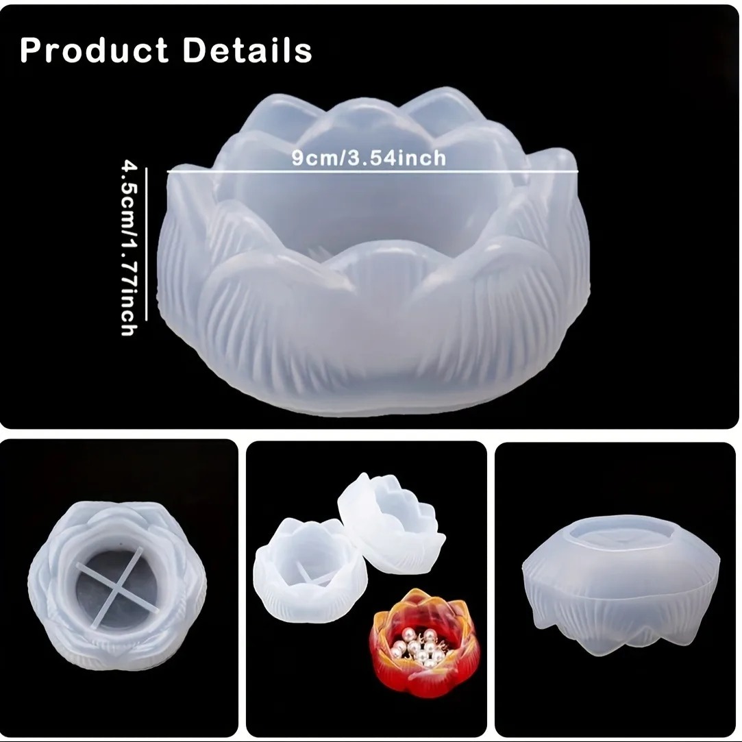 1pc DIY Lotus Flower Silicone  - đánh giá và giá Candle Holder Set