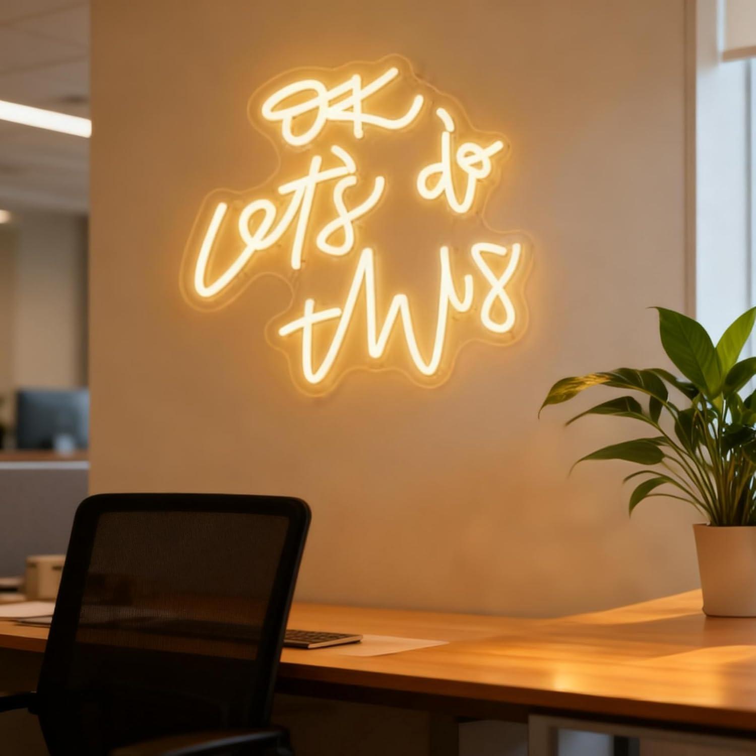 OK Let’s Do This Neon Sign Mot - đánh giá và giá Ok Lighting Decor