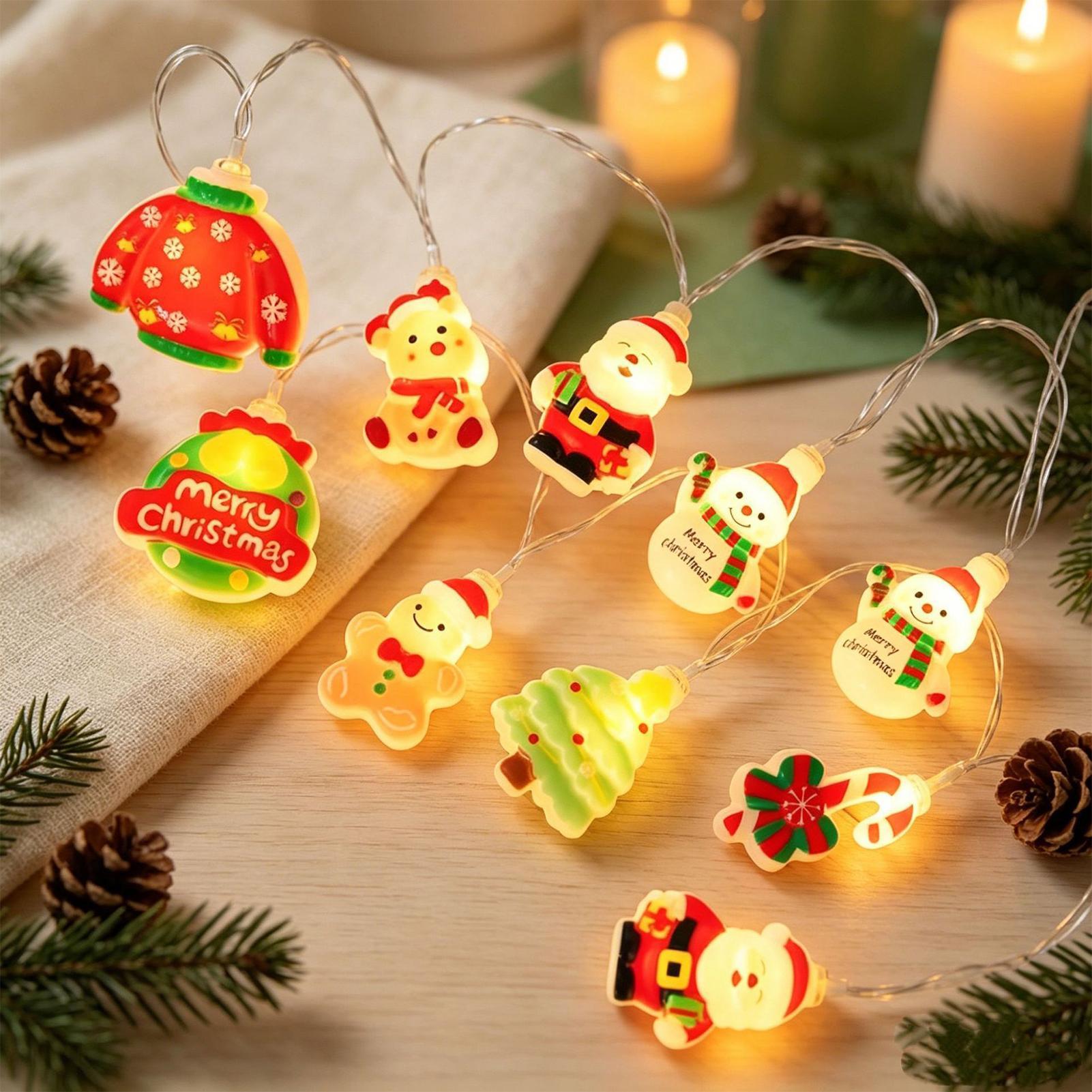 Santa Claus String Light LED S - đánh giá và giá Lighting Christmas Decor