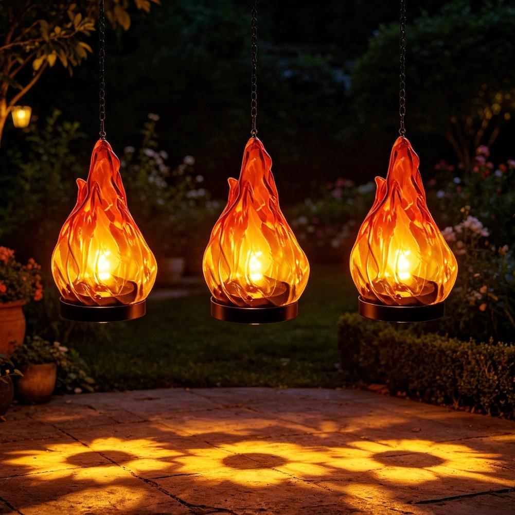 Solar Flame Hanging Lantern Li - đánh giá và giá Lighting Decor Outdoor