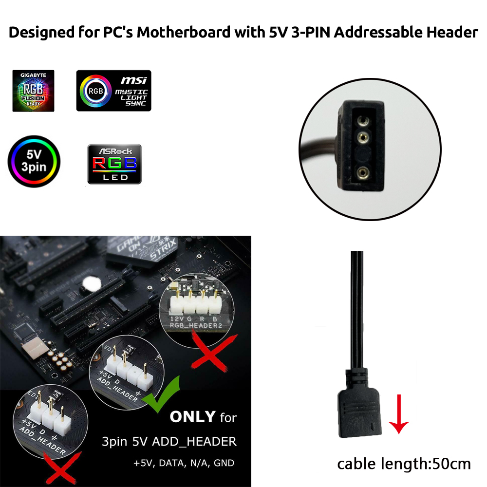 5V ARGB 3Pin Header for Asus A - đánh giá và giá Lighting Decor Ideas