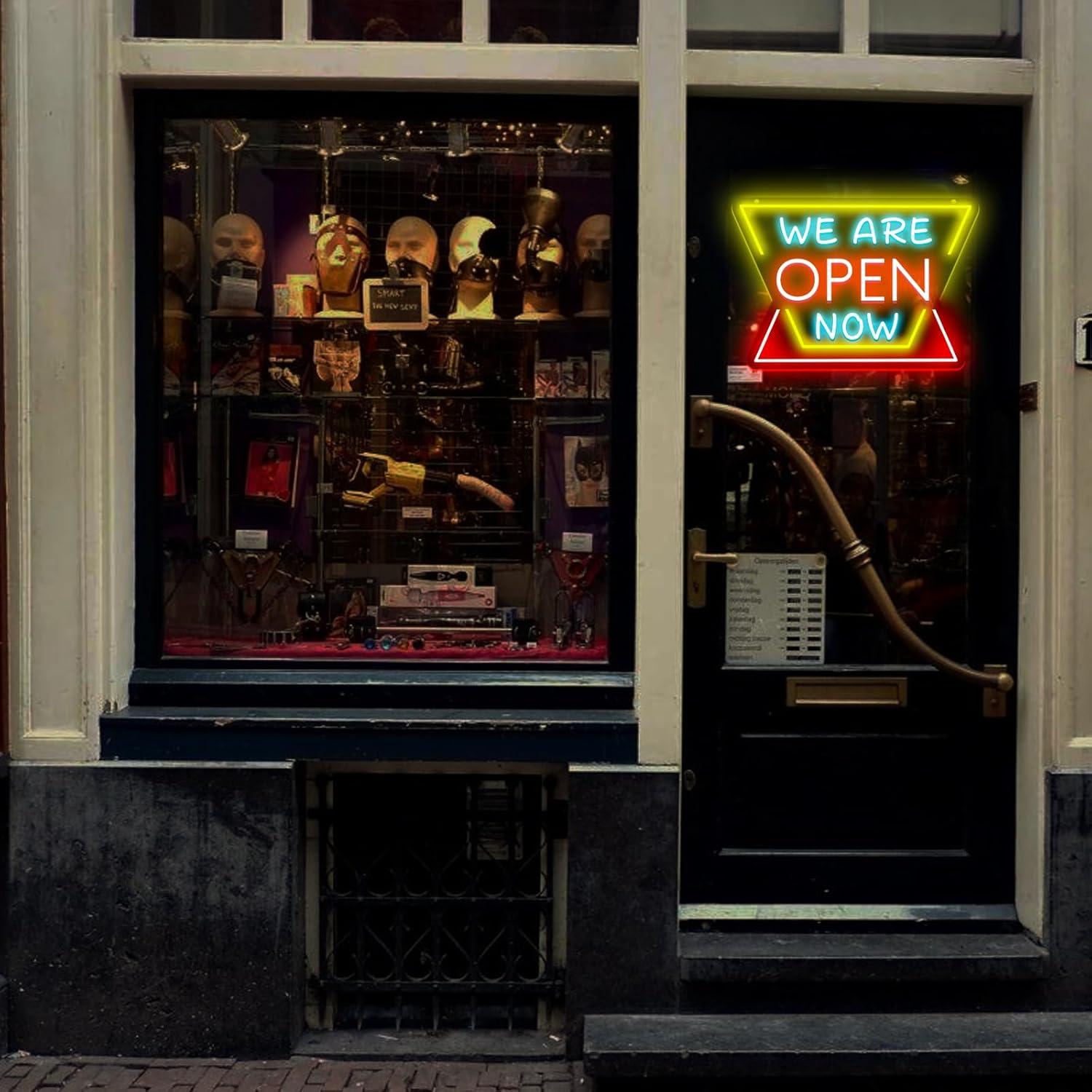 We Are Open Now Neon Sign Dimm - đánh giá và giá Restaurant Lighting Decoration