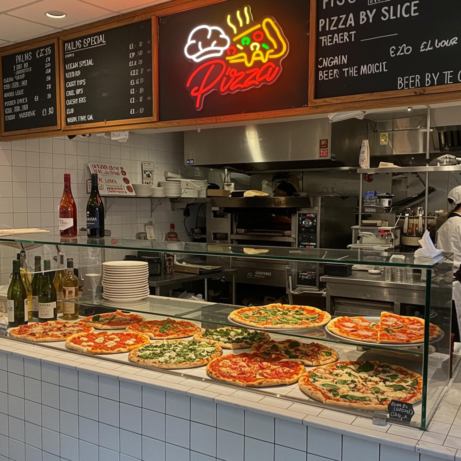 Pizza Neon Sign Colorful Pizza - đánh giá và giá Restaurant Lighting Decoration