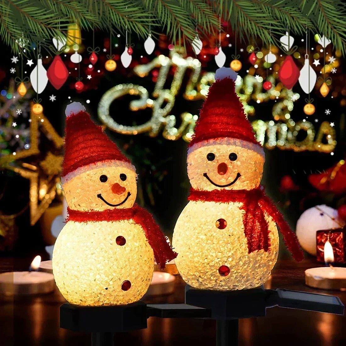 Christmas Snowman Solar Garden - đánh giá và giá Lighting Christmas Decor