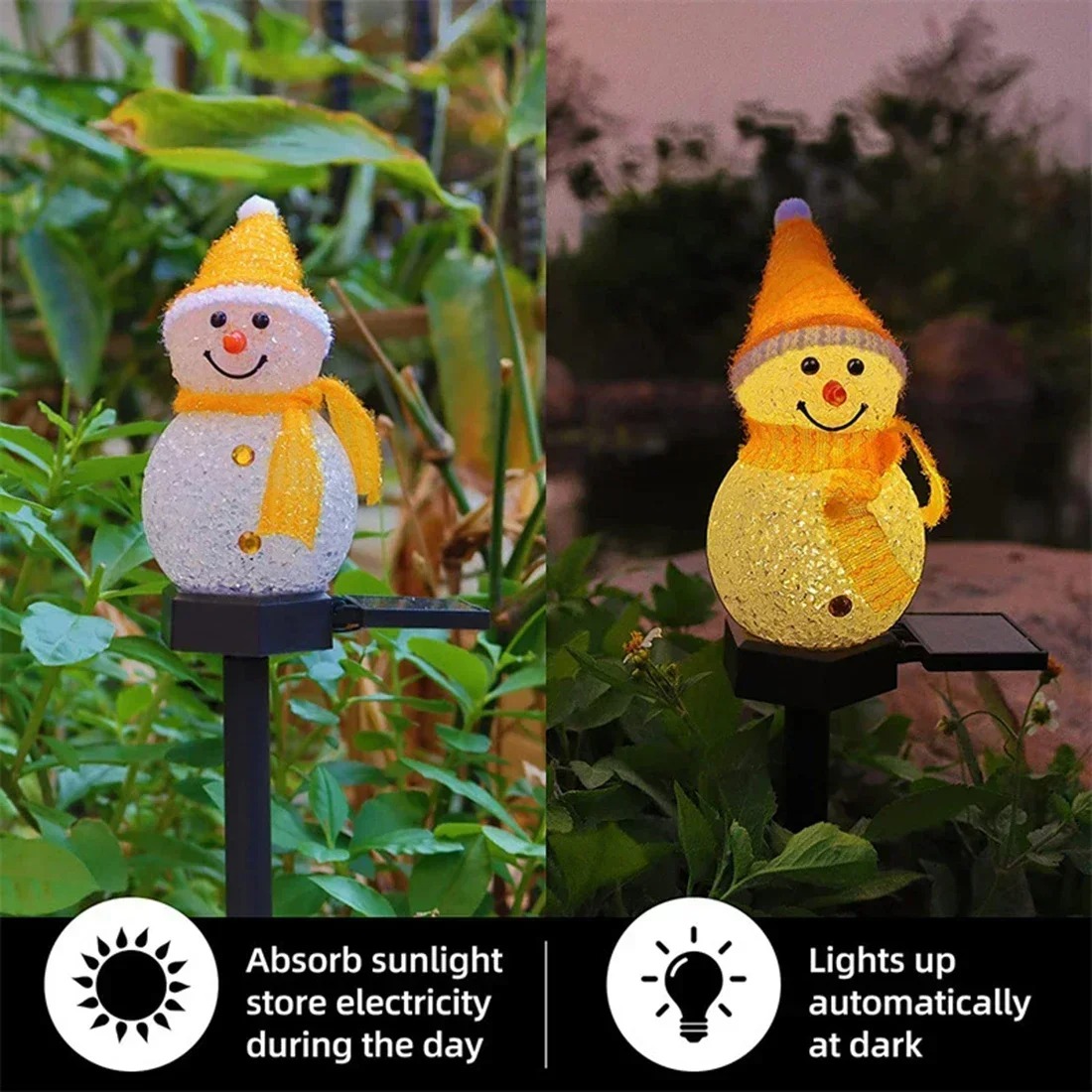 Christmas Snowman Solar Garden - đánh giá và giá Lighting Christmas Decor