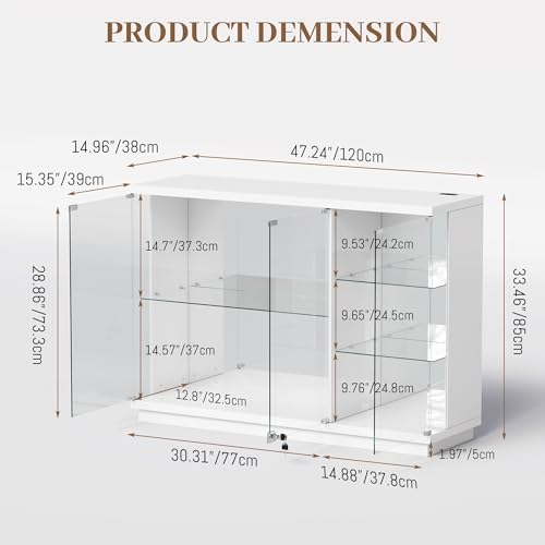 Glass Display Cabinet with Loc - đánh giá và giá Lighting & Home Decor Studio