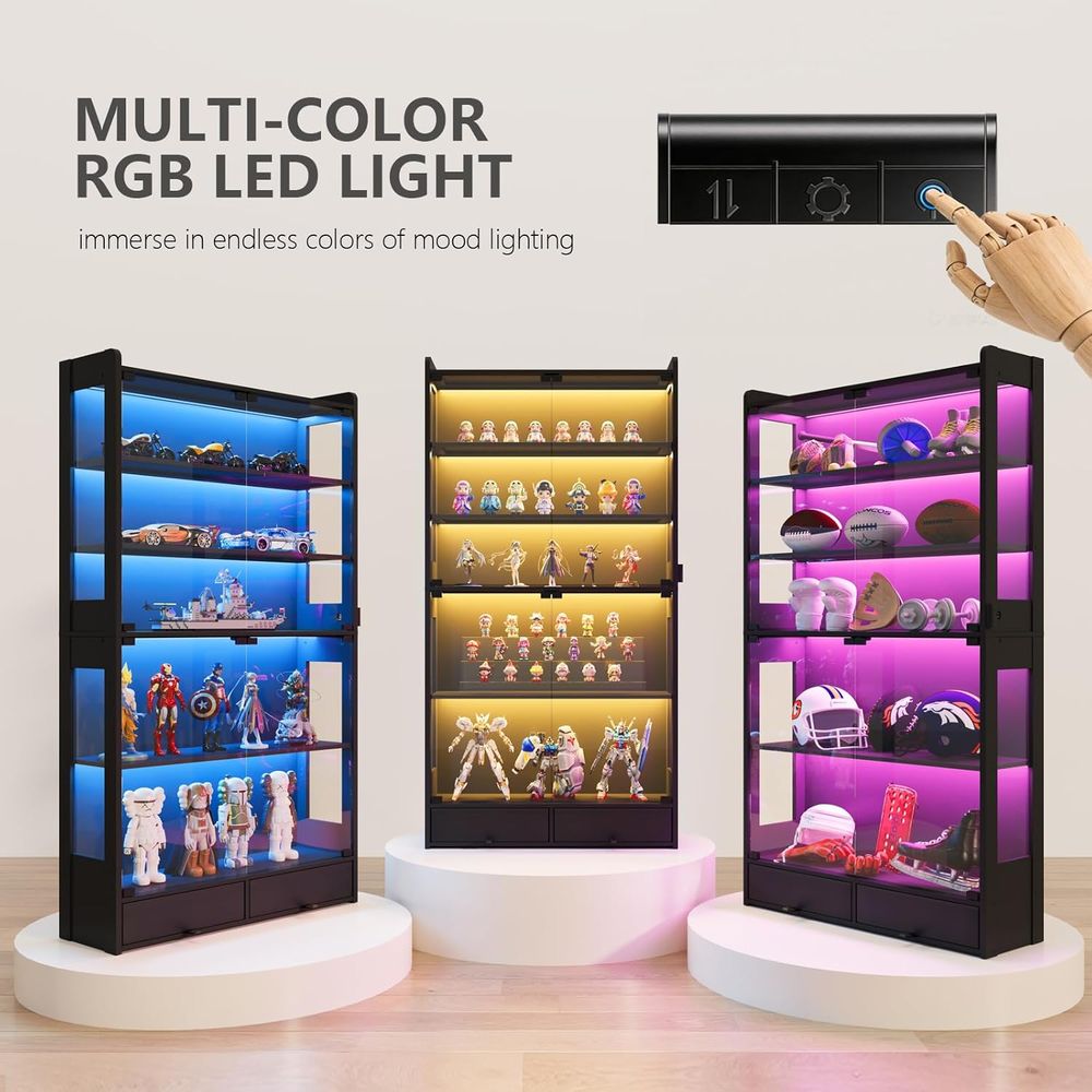 69 Tall Black LED Lighted 5-Ti - đánh giá và giá Lighting & Home Decor Studio