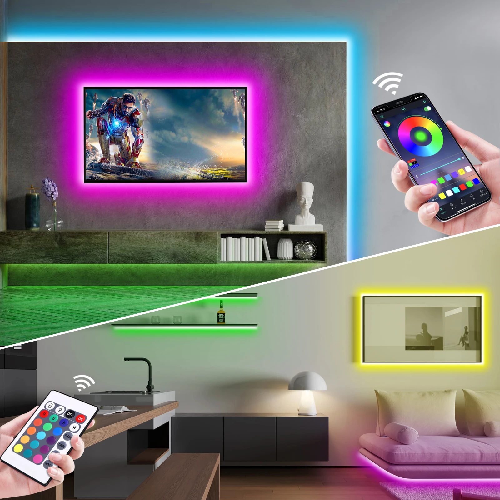 1-5m RGB LED Neon Strip Light  - đánh giá và giá Lighting Decor Ideas